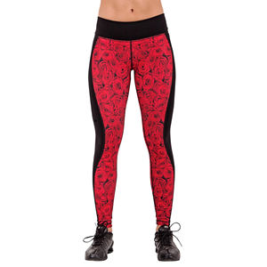 Custom Women Silk Screen Printed Cotton Bamboo Anti Bacterial Breathable Stylish Gym Yoga Pants 4 Way Stretch Workout <b>Tights</b> - Product Image 3