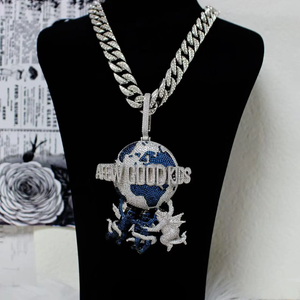 Hecho a medida VVS Moissanite diamante Iced Out 925 plata esterlina Hip Hop colgante Bling joyería Fabricación de la India - Product Image 1