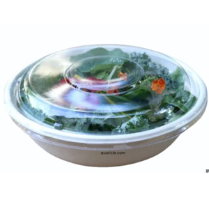 Tazón Desechable Biodegradable Ecológico de 12 oz, Hecho de Bagazo, con Tapa Plana de PET, Forma Redonda, Diseño Moderno para Restaurantes y Hoteles - Product Image 5