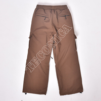 Pantalon cargo Softshell marron durable, imperméable et coupe-vent pour la randonnée ou les activités de neige