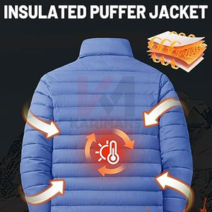 Factory Direct Mens Quilted Winter <b>Jacket</b> Lightweight Puffer Windproof Water Resistant Fabric Pocket Practical Design <b>travel</b> - Product Image 3