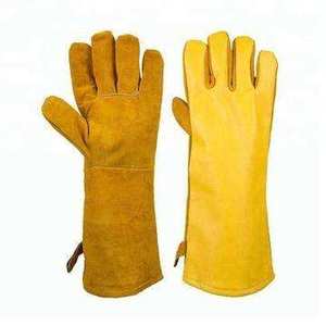 2023 Guantes de cuero personalizados al por mayor Guantes de soldadura de alta calidad a precio barato con forro de algodón Guantes DE SEGURIDAD DE TAMAÑO XL - Product Image 2