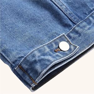 Veste en jean coupe-vent d'hiver pour hommes de haute qualité personnalisée Style Vintage avec rivets bavures tricotés 100% coton délavé à l'acide bleu - Product Image 3