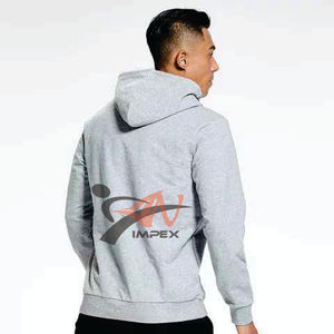 เสื้อฮู้ดแบบสวมศีรษะสำหรับผู้ชาย,เสื้อฮู้ดแบบมีความยืดหยุ่นพิมพ์โลโก้ได้ตามต้องการ - Product Image 2