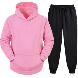 Venta al por mayor de chándales personalizados de algodón con logotipo personalizado conjunto de 2 piezas pantalones con capucha Jogger conjuntos de pantalones de chándal Unisex hombres chándales - Product Image 4