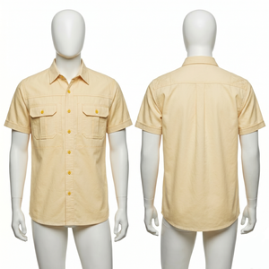Camisa de Barbería para Peluqueros, Ligera, de Algodón y Poliéster, Diseño Elegante de Manga Corta, Ecológica y Duradera - Product Image 4