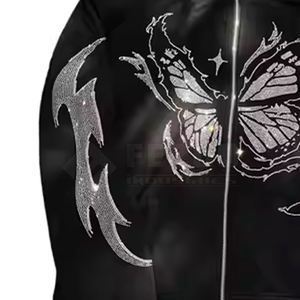 Wholesale Price Low MOQ Men <b>Rhinestone</b> <b>Hoodies</b> New Arrival Comfortable Fabric Men <b>Rhinestone</b> <b>Hoodies</b> - Product Image 4