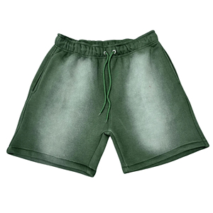 2024 pantalones cortos desgastados con lavado ácido crudo 100% algodón polar de alta calidad para hombres pantalones cortos lavados con ácido OEM personalizados - Product Image 4