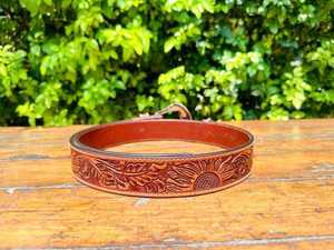 Nouvelle ceinture classique en cuir d'Argentine sculpté, boucle en laiton massif, motif floral vieilli, pour homme et femme, pour les occasions spéciales, largeur 40 mm - Product Image 3