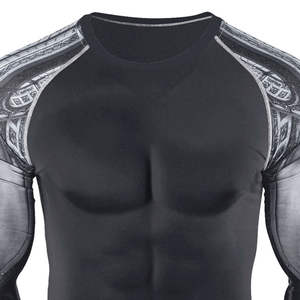 Rashguards de MMA de Spandex con Estampado Digital Personalizado para Hombre, Manga Larga, Ropa Masculina, Rashguards de MMA de Alta Calidad en Venta, OEM - Product Image 4