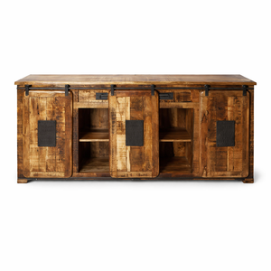 ตู้เก็บของบานเลื่อนสไตล์วินเทจฝรั่งเศสโบราณ ทำด้วยมือจากไม้เนื้อแข็ง ดีไซน์อุตสาหกรรมทันสมัย เหมาะสำหรับอพาร์ทเมนต์ ห้องนอน ห้องรับประทานอาหาร และโรงแรม - Product Image 1