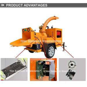 Máquina astilladora de madera alimentada por tractor Motor de componente central de nueva condición-para poda y reciclaje de árboles - Product Image 3