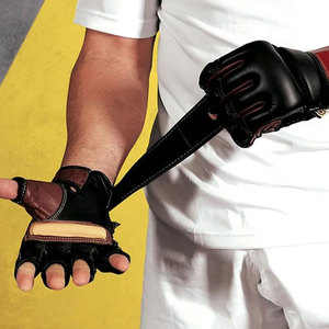 Gants en cuir OEM personnalisés de haute qualité, légers, respirants, écologiques, compatibles écran tactile, pour la détection des aiguilles, pour athlètes, sports, MMA - Product Image 3