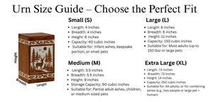 โกศเขากวางสำหรับผู้ใหญ่ทำจากไม้กล่องเก็บโกศเผาสำหรับขี้เถ้า - Product Image 3