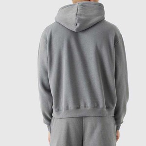 Custom Heavyweight 400Gsm Cotton Tracksuit for Men <b>Printed</b> <b>Hoodie</b> and Sweatpants Set 100% Cotton for Winter - Product Image 2