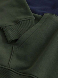 OEM ODM Pull à capuche surdimensionné unisexe, poids lourd XL, imprimé personnalisé, brodé, hiver, Streetwear classique, style décontracté, solide - Product Image 5