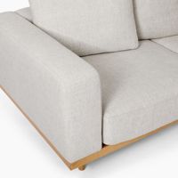 Sofá en forma de L, sofá Seccional de 3 piezas para interiores, muebles modernos de lujo para sala de estar, marco de madera para muebles de Hotel y hogar