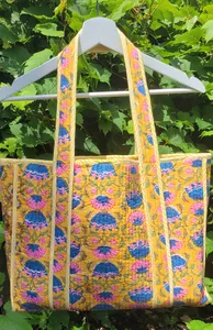 Gypsy Ethnic Quilted Tote <b>Bags</b> Colorful <b>Patchwork</b> Cotton Shopping <b>Bags</b>, Handmade Indian Style Handbags - Product Image 4