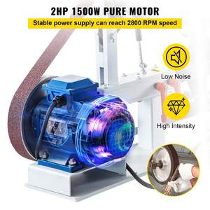 Ponceuse à bande électrique 2HP 2'' x 82'' à vitesse variable pour le travail des métaux, polisseuse 3-en-1 et 3 modes de ponçage - Product Image 4