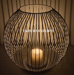 Exquisite Large Candle Holder With Artistic Cage Frame Designed To Enhance Elegant Interiors With Warmth Charm Timeless Beauty - Product Image 6