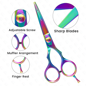 Ciseaux de coiffure à lame convexe en acier inoxydable pour barbier, équipement professionnel pour barbiers, fournisseur d'équipement de barbier commercial - Product Image 2