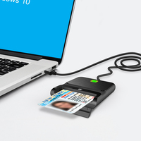 Lecteur de cartes à puce USB 2.0 ZOWEETEK 2024 EMV CAC SIS IC ID & ATM pour ordinateur de bureau Macbook et téléphone