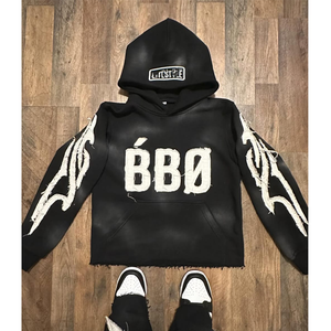 เสื้อฮู้ดดี้เทอร์รี่ผ้าฝ้าย 100% ทรงโอเวอร์ไซส์ พิมพ์ลายตามสั่ง ระบายอากาศได้ดี ซักย้อมแบบแอซิดวอช น้ำหนัก 420 GSM สำหรับผู้ชาย เหมาะสำหรับฤดูหนาว พร้อมปักโลโก้ของคุณเอง - Product Image 1