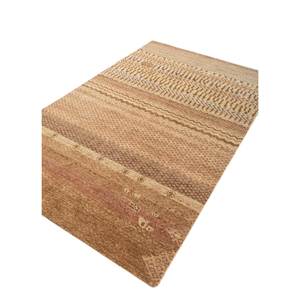 พรมขนสัตว์ถักมือสีเบจและสีน้ำตาล รุ่น Lca-6004 ลายทาง สำหรับห้องนั่งเล่น ทางเข้าบ้าน และห้องนอน - Product Image 2