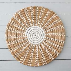 Best Price Seagrass Placemats Round Table Decor Table <b>Coasters</b> Mats Set <b>Black</b> Seagrass Placemat Handwoven OEM From Vietnam - Product Image 6