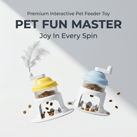 Jouet Puzzle Interactif en Plastique pour Animaux de Compagnie avec Plumes Rotatives et Distributeur de Friandises – Stimulation Mentale et Anti-Ennui pour Chiens et Chats LY0048