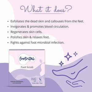 Gommage pour les pieds Footvital à l'huile d'amande douce pour éliminer les cellules mortes des pieds secs et calleux, adoucit les talons rugueux,-200gm - Product Image 4