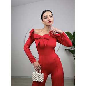 Combinaison de soirée 2027 avec détail nœud élégant - Product Image 2