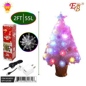 Haute qualité 2FT/55T USB LED blanc X'Mas arbre flocon de neige accessoire 12 pièces/CS personnalisable articulé artificiel pour les décorations pour la maison - Product Image 1