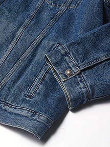 New 2024 Wholesale Custom boy coat and <b>jackets</b> blue black color jean fur cotton <b>denim</b> <b>jacket</b> streetwear for man OEM Service. - Product Image 5