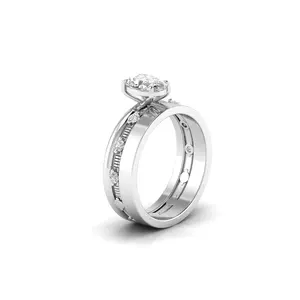 Elegante Anillo de Bodas de Oro Sólido de 10K, 14K, 18K con Diamante Ovalado de 1 Ct para Mujer, Joyería Nupcial Elegante, Proveedor Mayorista - Product Image 5