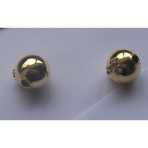 18K Gold Plated Diamond Beads 10mm <b>Spacer</b> Beads for Jewelry Making Copper Stainless Steel 3mm Size Charm Style Bag Packed - Product Image 1