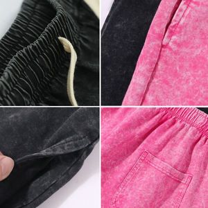 Marque de luxe de haute qualité grande taille cordon taille élastique coton décontracté lavé Vintage Designer Shorts pour MenDDP expédition - Product Image 2