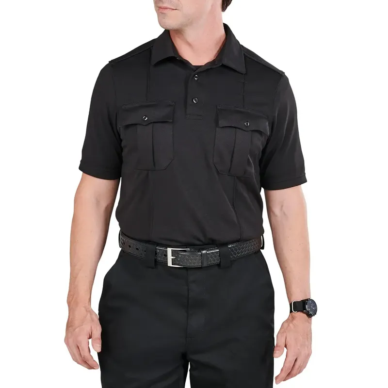 Zwarte Cargo Security Short Shirt Groothandel Veiligheid Uniformen Te Koop Korte Mouw Voor Mannen Herfst Aangepaste Kleur, Zwart Voor G