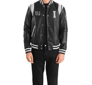 Chaqueta universitaria de calidad con cremallera duradera y detalles bordados, chaqueta de béisbol universitaria para hombre - Product Image 1