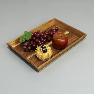 Luxury Carved Bamboo Tea Tray Handmade Premium <b>Foldable</b> Single Bohemian Dishwasher Safe Living Room Tableware Beverage Bulk - Product Image 3