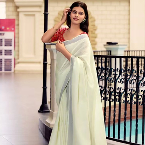 Collection de saris en soie de lin en gros pour les vêtements de fête indiens et pakistanais à des tarifs réduits - Product Image 1