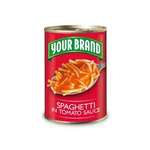Beste Kwaliteit Korte Cut Spaghetti In Tomatensaus In Makkelijk Open Blikjes 24X400G Gestoomde Verwerking Voor export