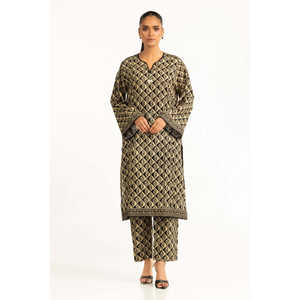 Conjunto Casual de Dos Piezas para Mujer, Primavera/Verano, Estampado en Negro, Talla XS - Product Image 2