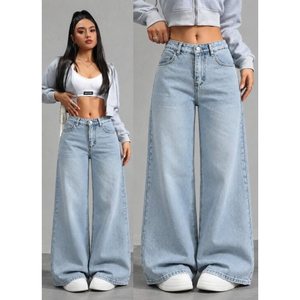 Pantalones Deportivos Kadin Yuksek Bel Genis Pacali, 38560 - Azul - Product Image 1