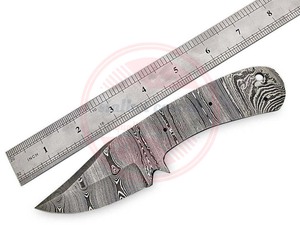 Al por mayor Damasco cuchillo Skinner hoja en blanco forjado a mano hojas en blanco de espiga completa con Funda de cuero - Product Image 2