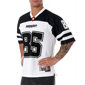 Camiseta de Fútbol Americano Sublimada Personalizada, Uniforme Deportivo de Manga Corta con Cuello en V, Diseño OEM - Product Image 3