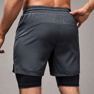 Pantalones cortos deportivos sólidos de camuflaje para hombre de verano al por mayor con bolsillo interior, pantalones cortos de entrenamiento atlético para correr, pantalones cortos de secado rápido para hombre - Product Image 5