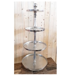 Soporte Redondo para Pastel de 4 Niveles de Aluminio Fundido TQC, Ecológico, Apto para Lavavajillas, Precio Razonable para Uso en Hoteles y Hogares - Product Image 1