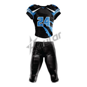ชุดเครื่องแบบอเมริกันฟุตบอลชุดเสื้อกางเกงผ้าโพลีเอสเตอร์พิมพ์ซับลิเมชันตามสั่ง - Product Image 1