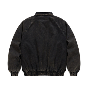 Streetwear décontracté personnalisé OEM manteaux de la veste vintage en jean pour hommes veste denim personnalisée avec lavage à la pierre pour hommes - Product Image 2